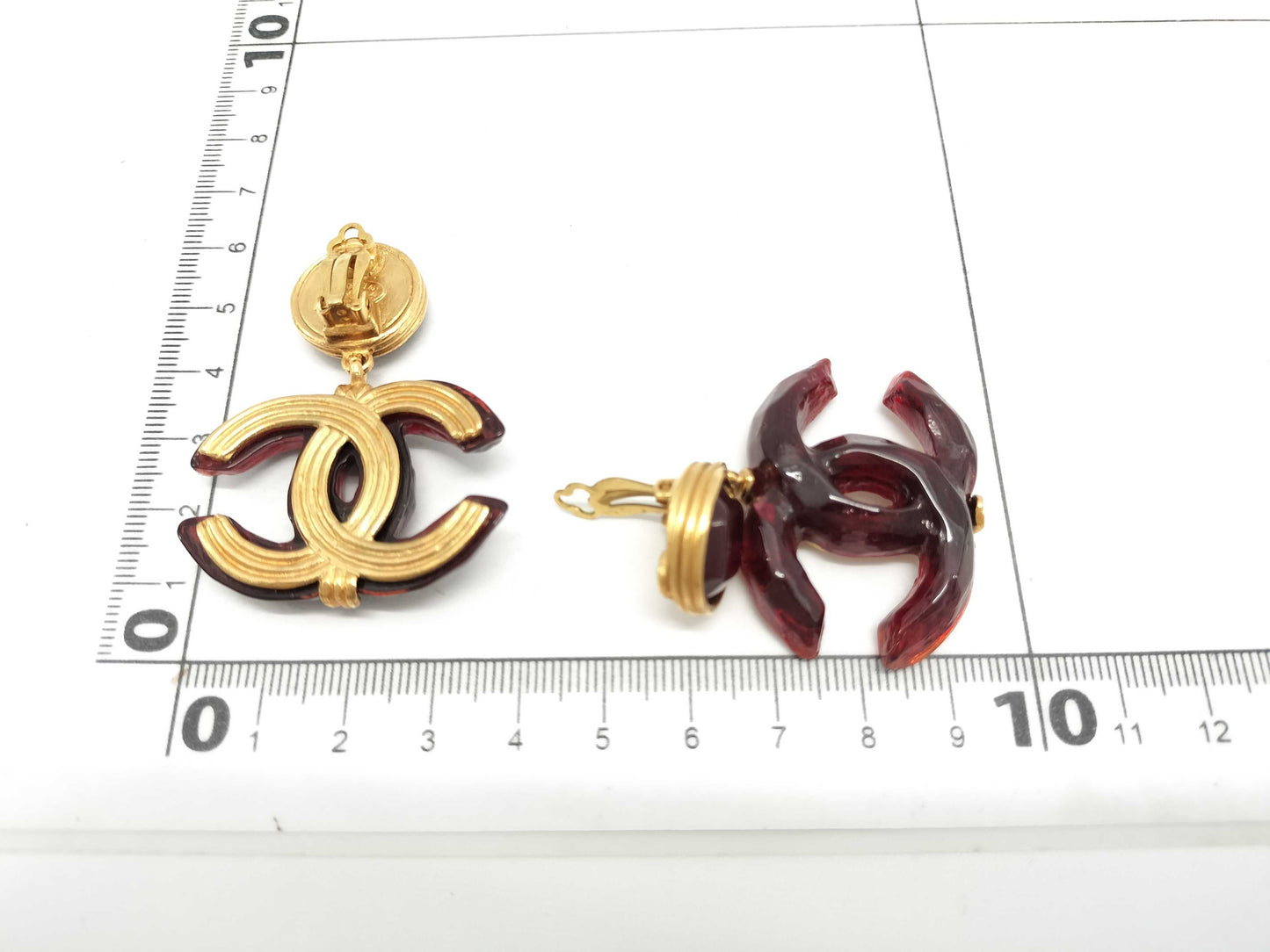 CHANEL Coco Mark Color Stone 99P Earrings
