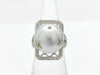 Pearl diameter: approx. 15.1mm, D0.9ct, 18K White Gold, 12.8g, Ring