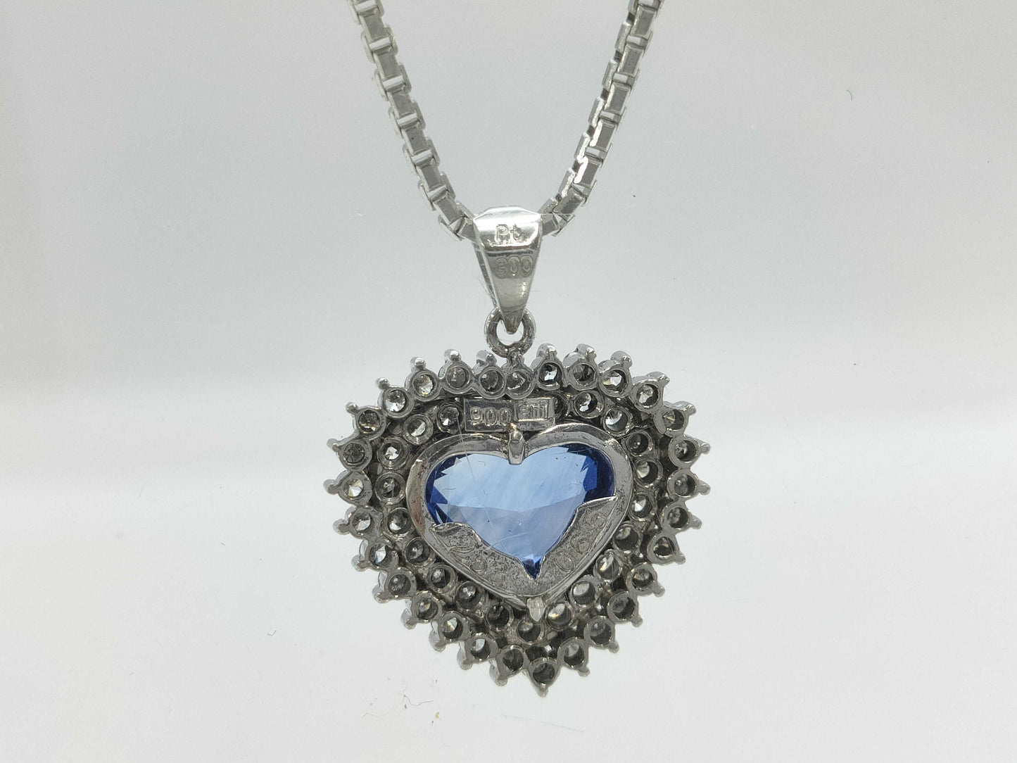 S2.53ct D0.65ct PT900/850 12.6g Necklace