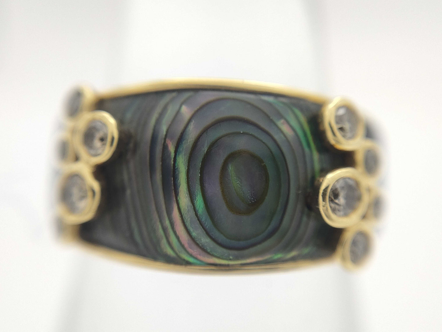 Colored Stone D0.20ct K18 5.0g Ring