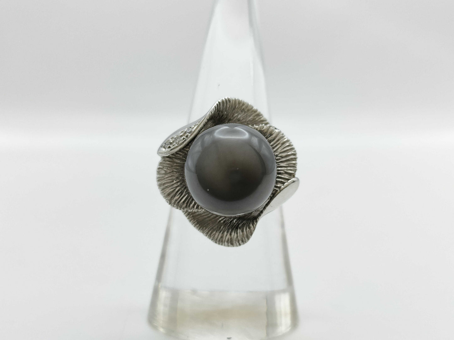 Pearl diameter: approx. 13.2*12.6mm, D0.02ct, PT900, 15.6g, Ring
