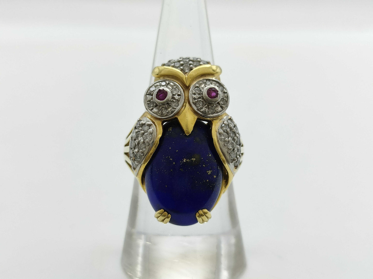 Lapis Lazuli Ring, 0.17ct R, 0.5ct D, 11.9g, K18/PT900