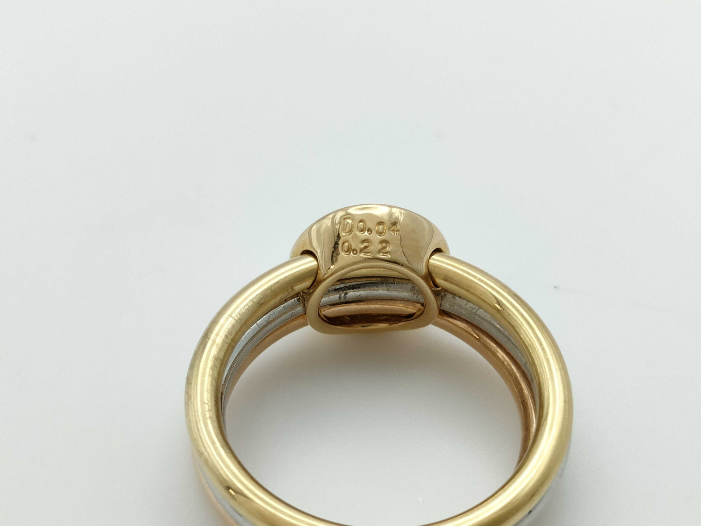 Cabochon E0.22ct D0.04ct K18/PT900 10.3g Ring