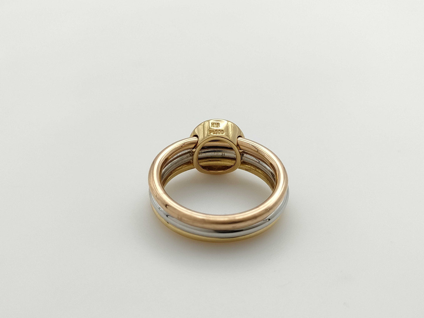 Cabochon E0.22ct D0.04ct K18/PT900 10.3g Ring