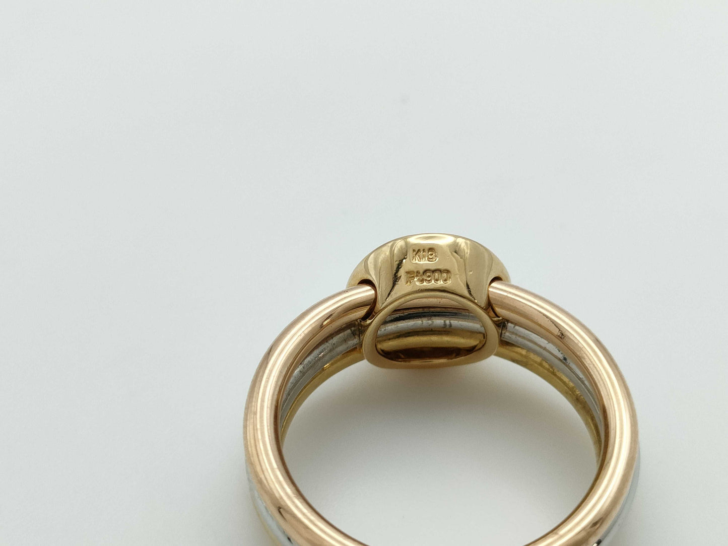 Cabochon E0.22ct D0.04ct K18/PT900 10.3g Ring