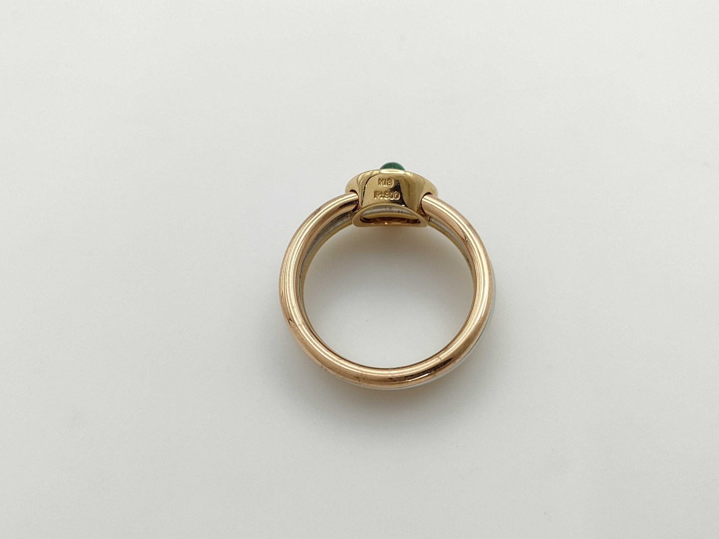 Cabochon E0.22ct D0.04ct K18/PT900 10.3g Ring