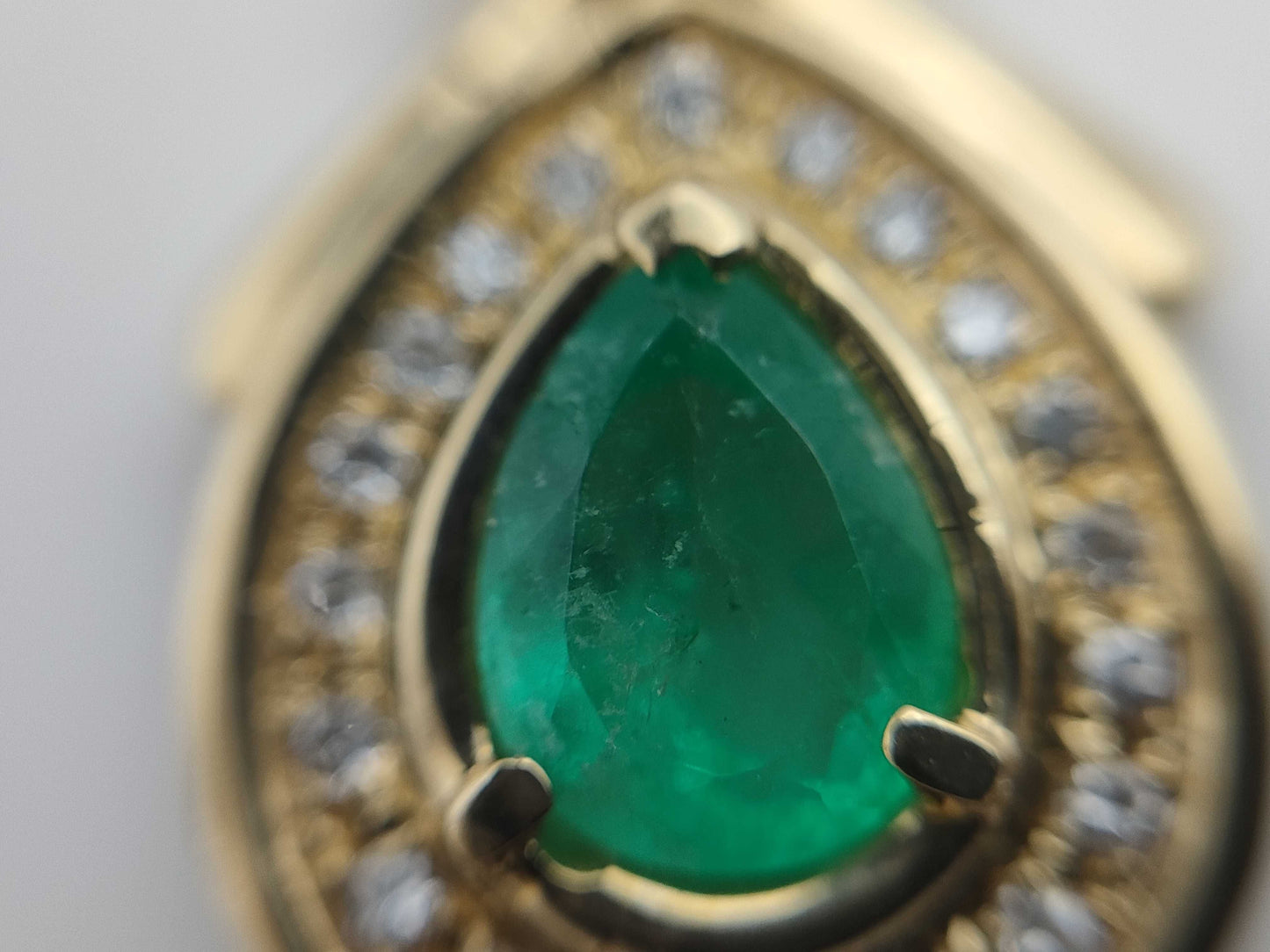 E0.97ct D0.26ct K18 5.7g Pendant Top