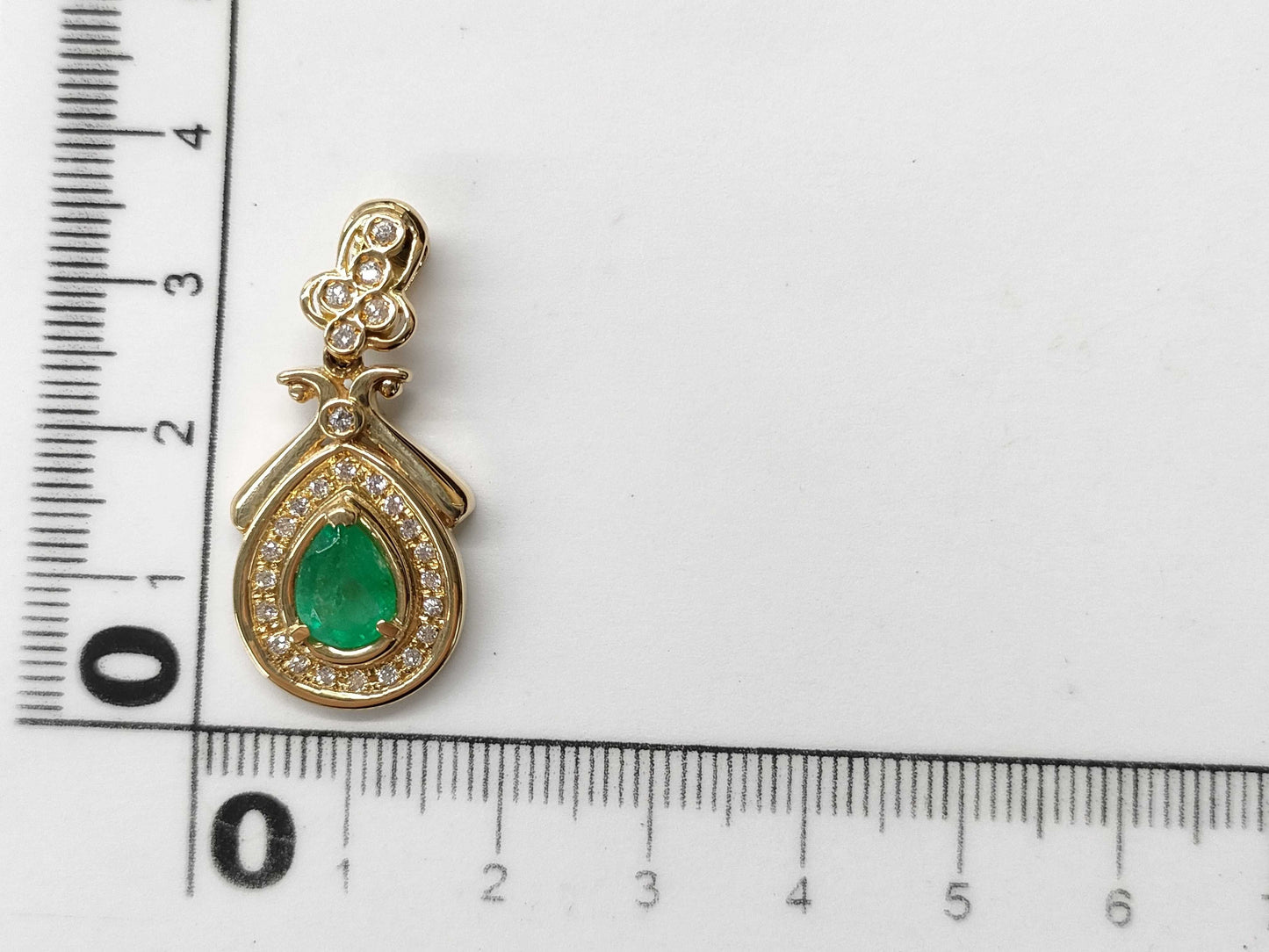 E0.97ct D0.26ct K18 5.7g Pendant Top