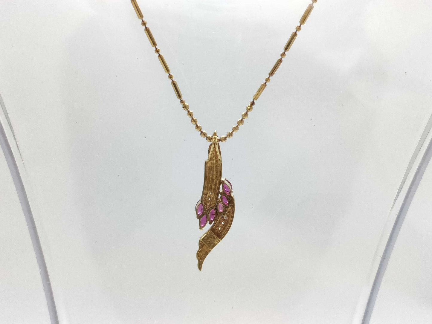 R1.23ct D0.06ct K18 9.8g Necklace