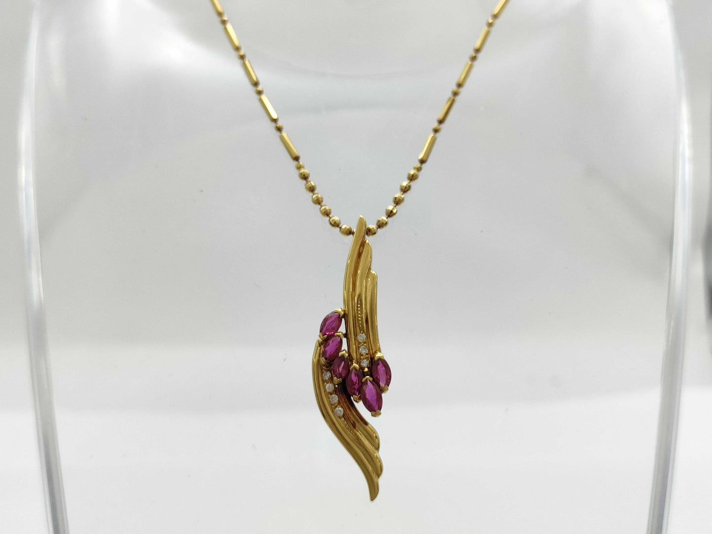R1.23ct D0.06ct K18 9.8g Necklace