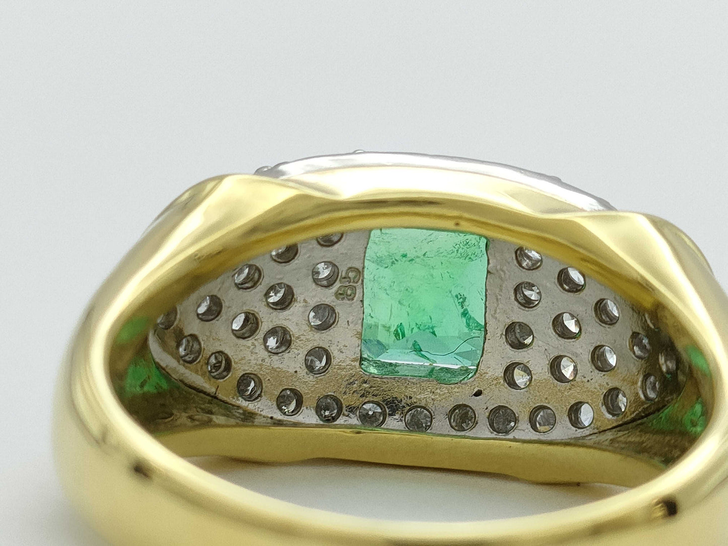 E1.45ct D0.72ct K18/PT900 10g Ring
