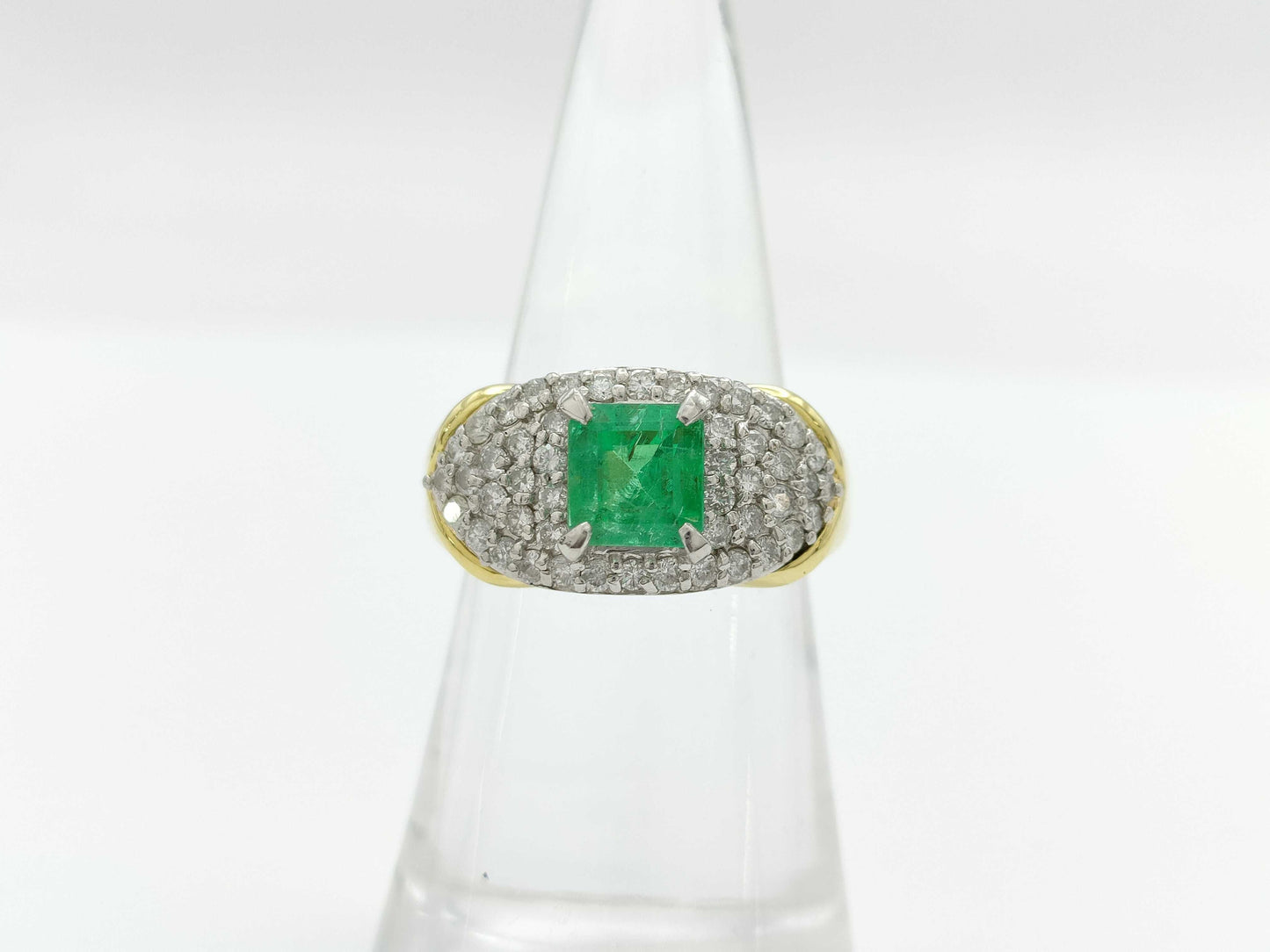 E1.45ct D0.72ct K18/PT900 10g Ring