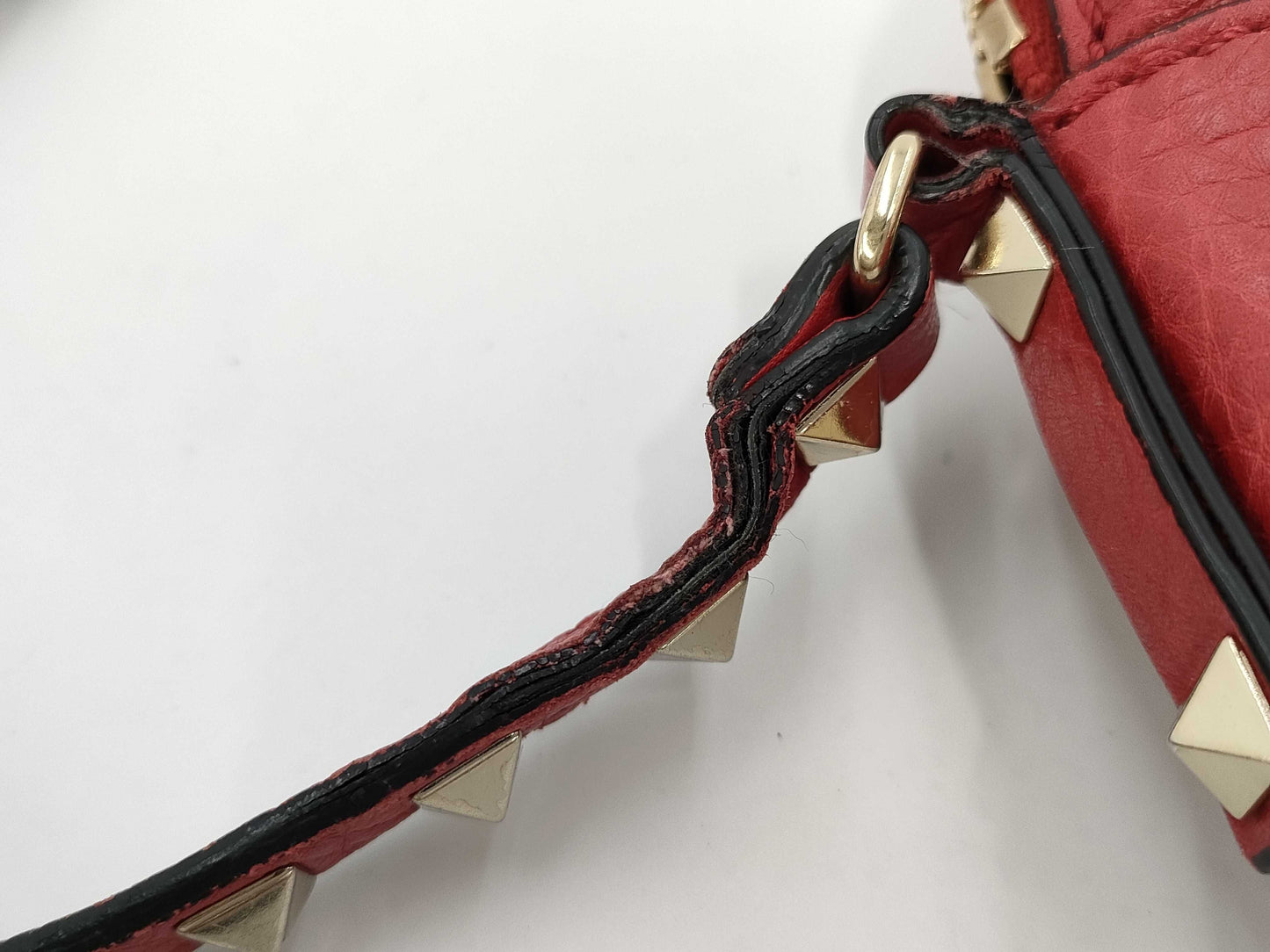 Valentino Garavani Studded Red Shoulder Bag