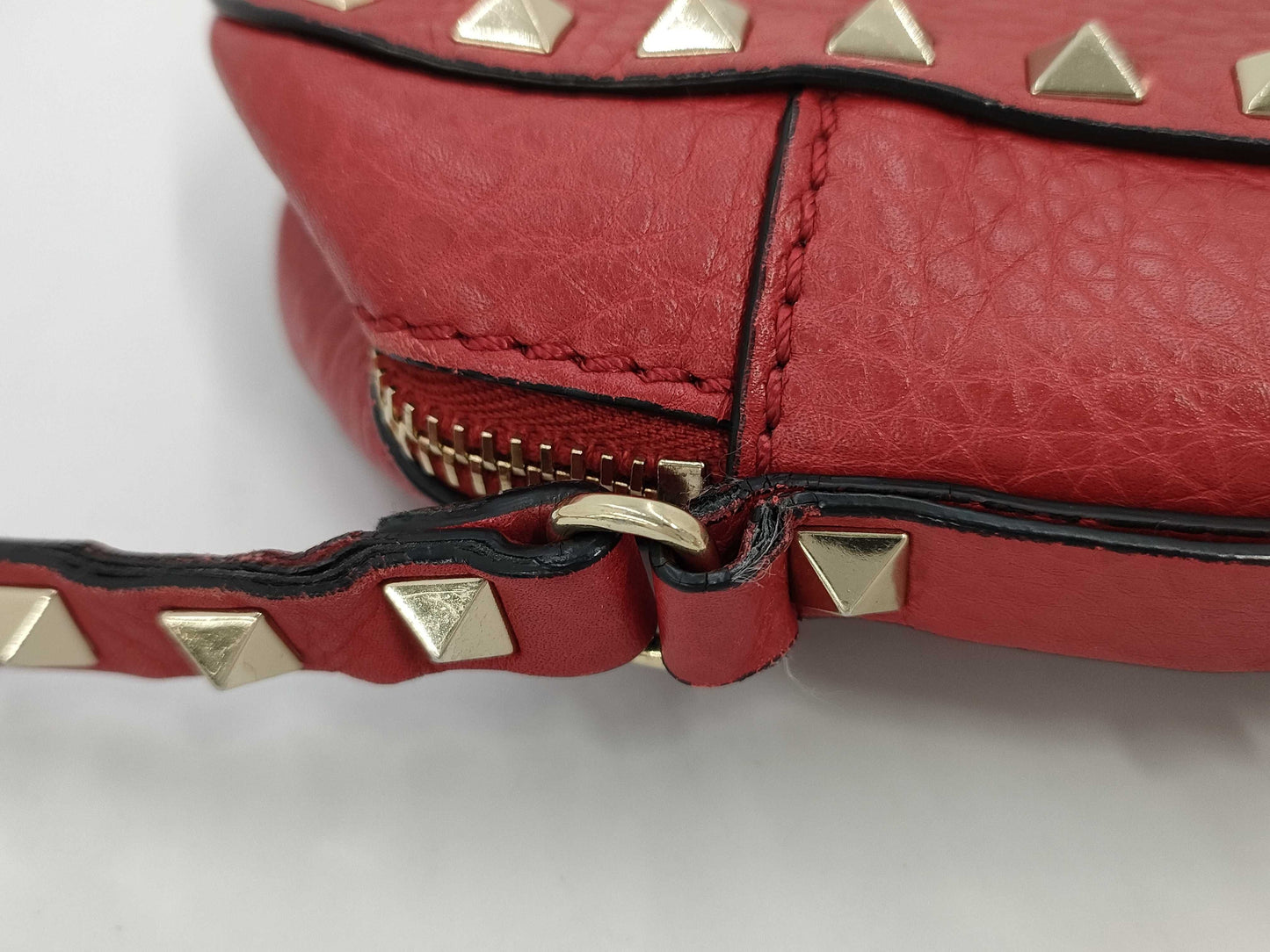 Valentino Garavani Studded Red Shoulder Bag