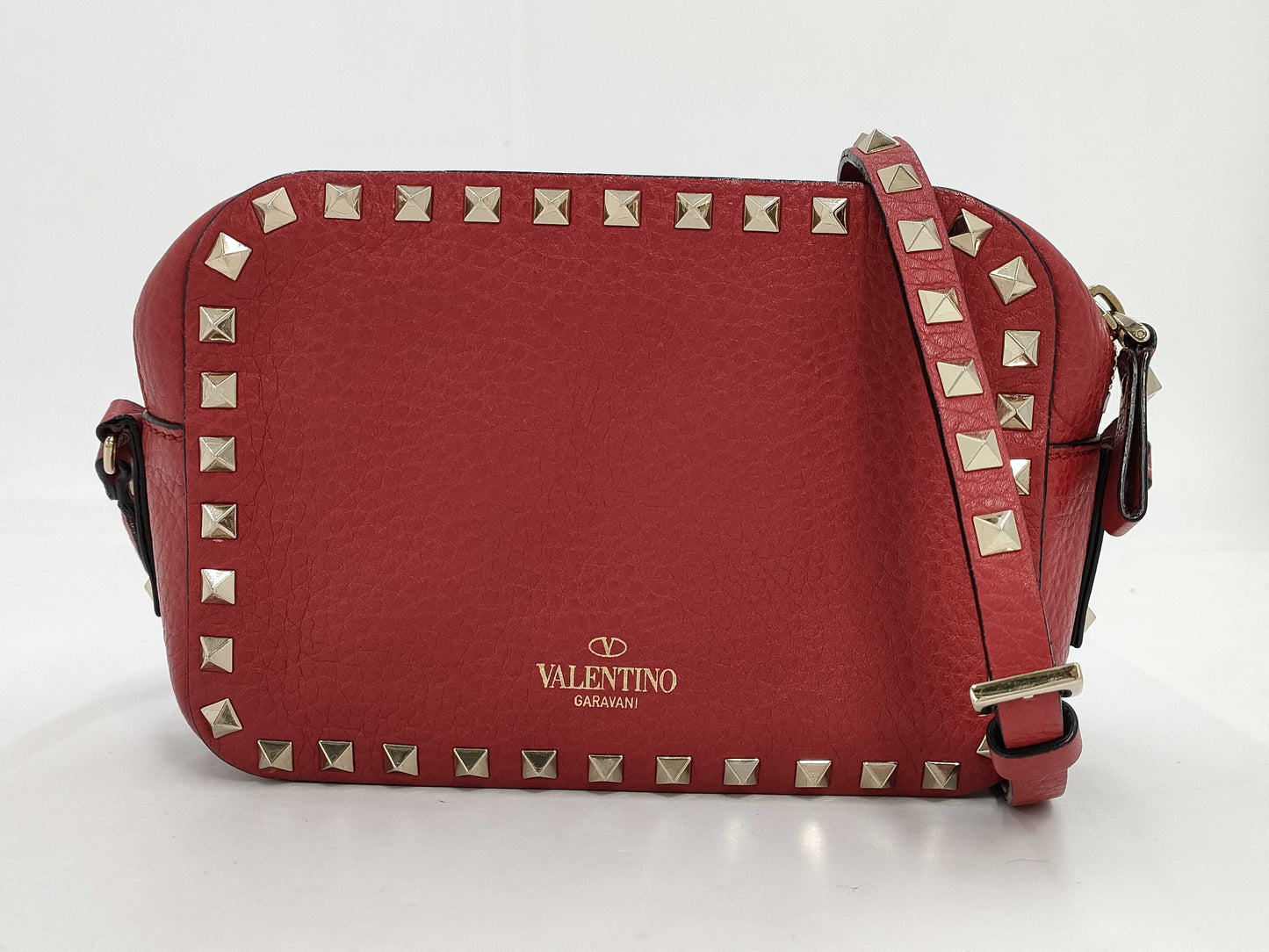 Valentino Garavani Studded Red Shoulder Bag