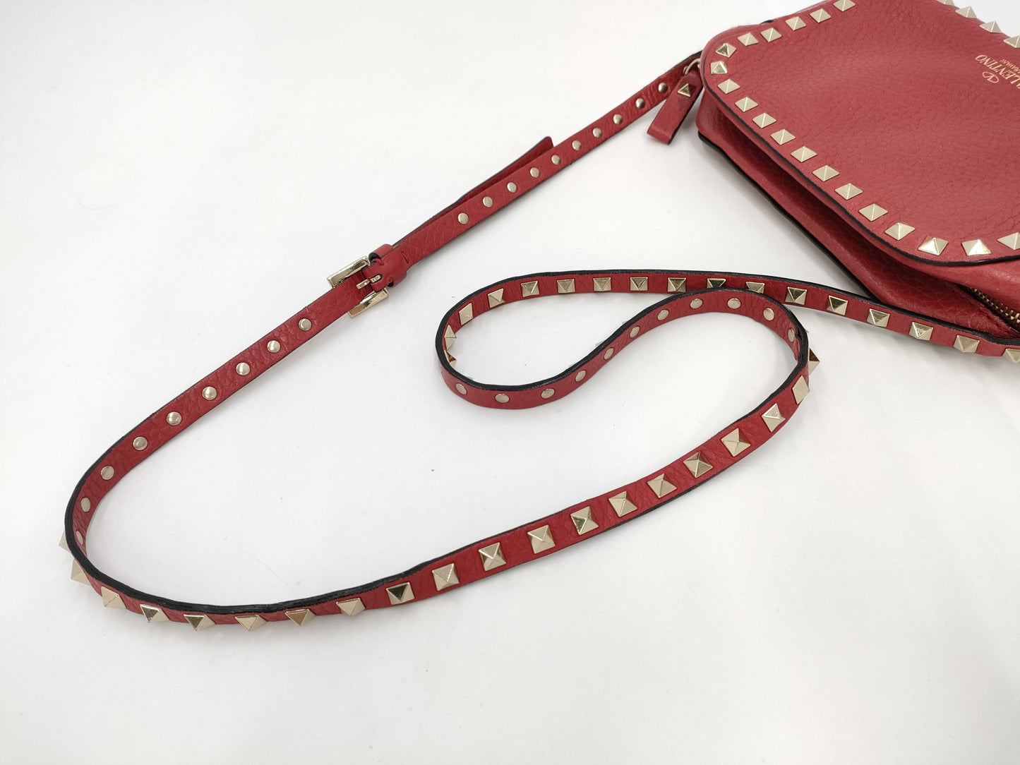 Valentino Garavani Studded Red Shoulder Bag