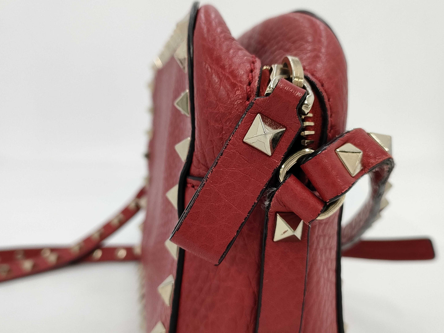 Valentino Garavani Studded Red Shoulder Bag