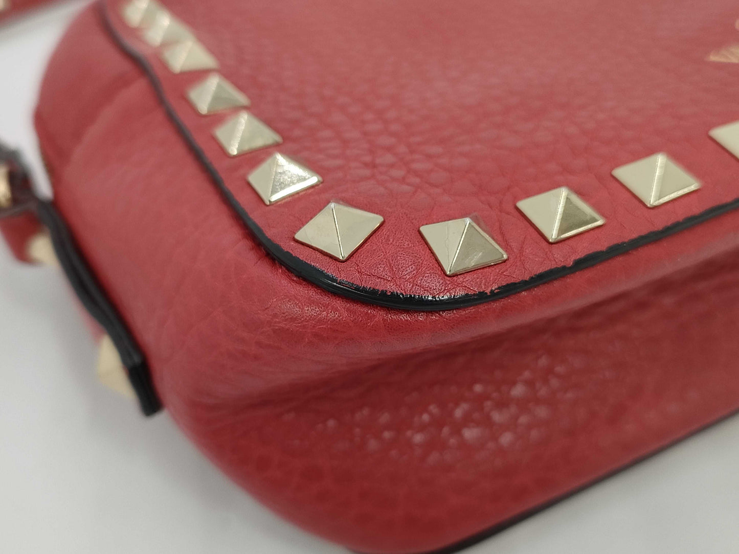 Valentino Garavani Studded Red Shoulder Bag