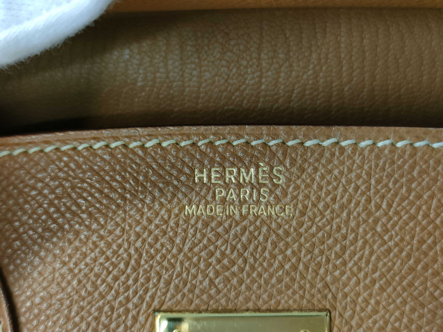 HERMES Birkin 30 Epsom Leather Gold GP Handbag with G Stamp