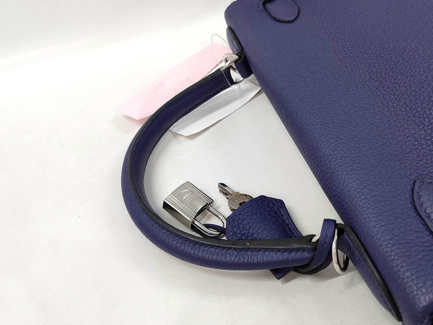 HERMES Kelly 28 Togo Blue Ankle SS C Stamp Shoulder Bag