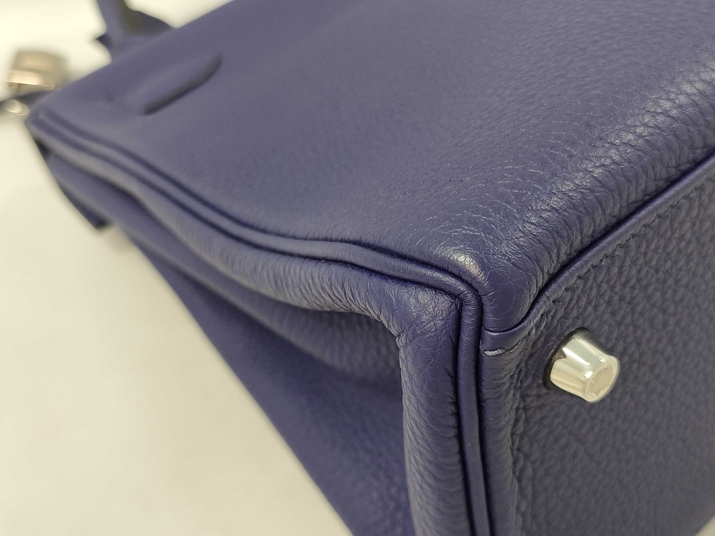 HERMES Kelly 28 Togo Blue Ankle SS C Stamp Shoulder Bag