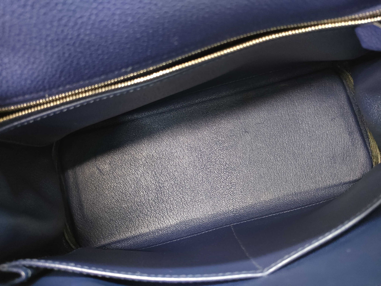 HERMES Kelly 28 Togo Blue Ankle SS C Stamp Shoulder Bag