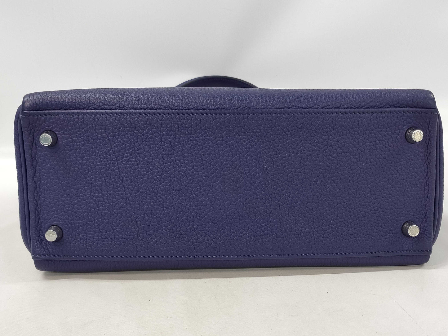 HERMES Kelly 28 Togo Blue Ankle SS C Stamp Shoulder Bag