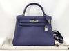 HERMES Kelly 28 Togo Blue Ankle SS C Stamp Shoulder Bag