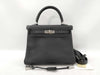 HERMES Kelly 25 Togo Black SS Shoulder Bag with R Stamp