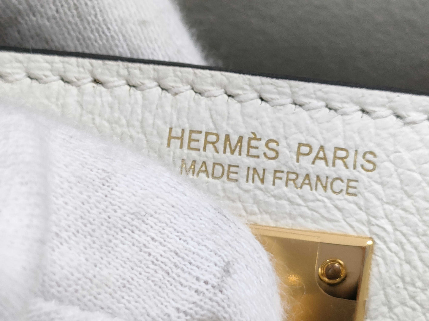 HERMES Kelly Dance Verso Evercolor Mushroom Craft GP B Stamp Shoulder Bag
