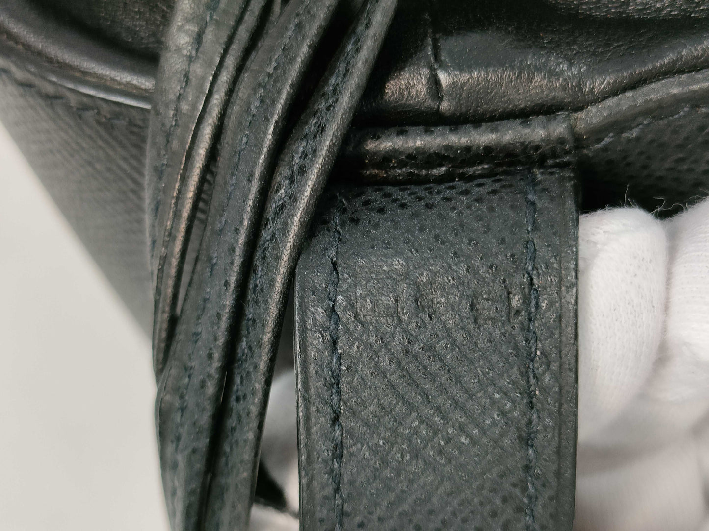 HERMES de Paris Epsom Black Stainless Steel Handbag with J Stamp