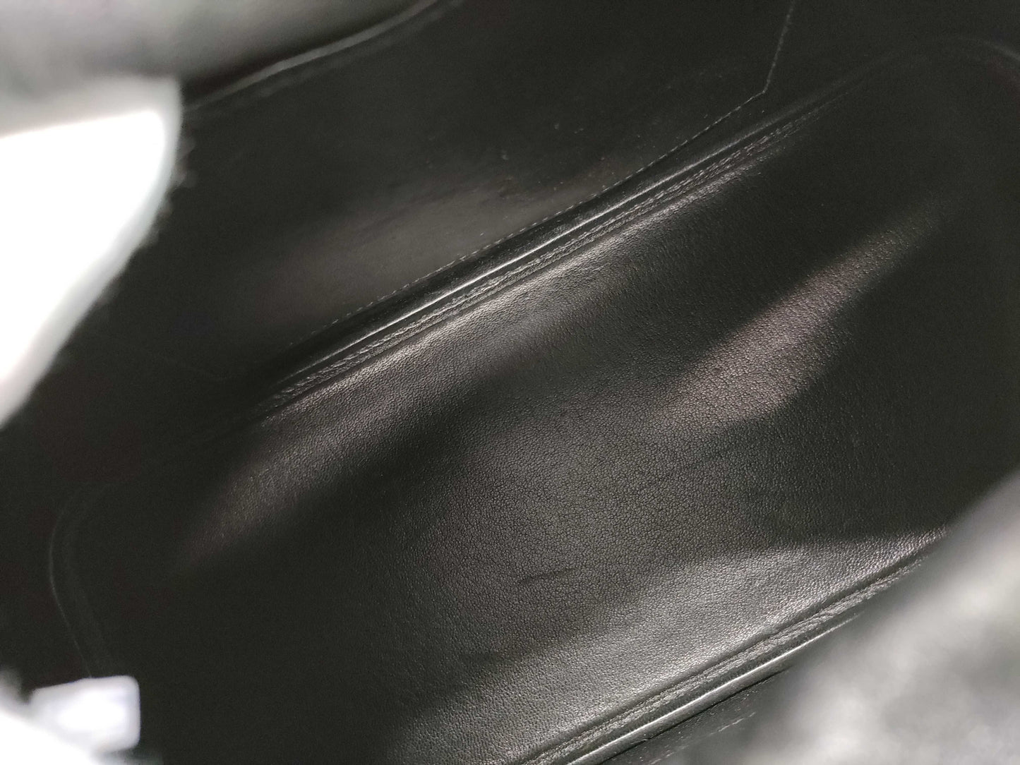 HERMES de Paris Epsom Black Stainless Steel Handbag with J Stamp