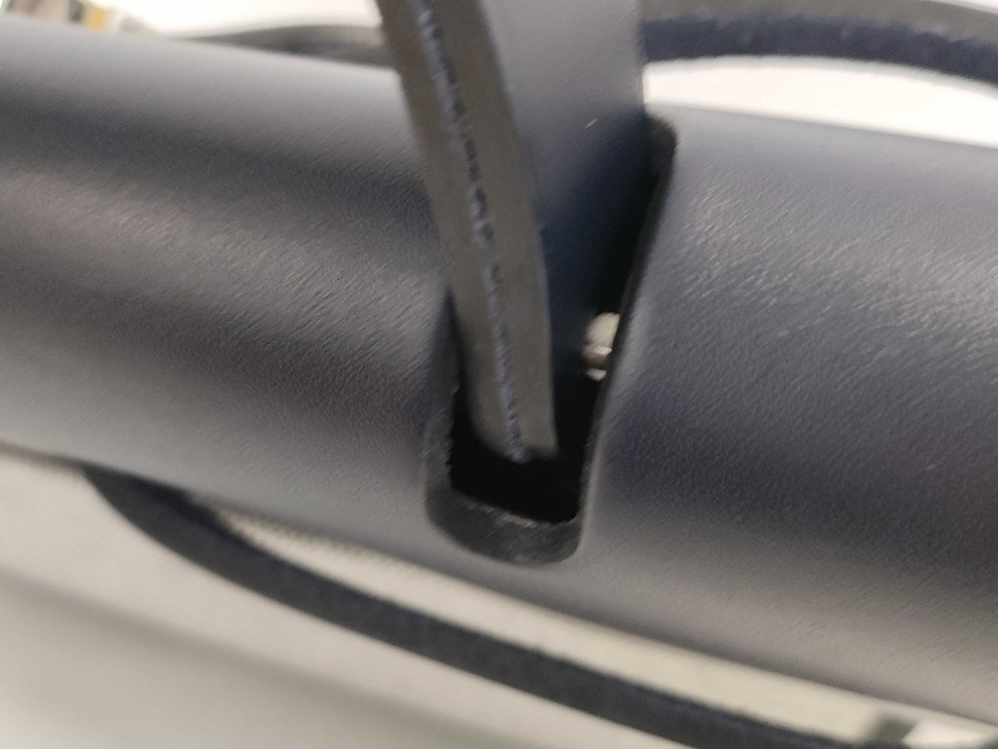 HERMES Airbag Zip 31PM Toile H Berline Vache Hunter Black Bleu Nuit Stainless Steel K Stamp Handbag