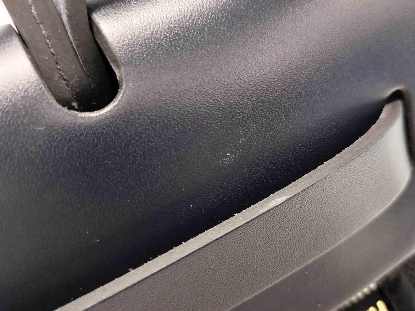 HERMES Airbag Zip 31PM Toile H Berline Vache Hunter Black GP K Stamp Handbag