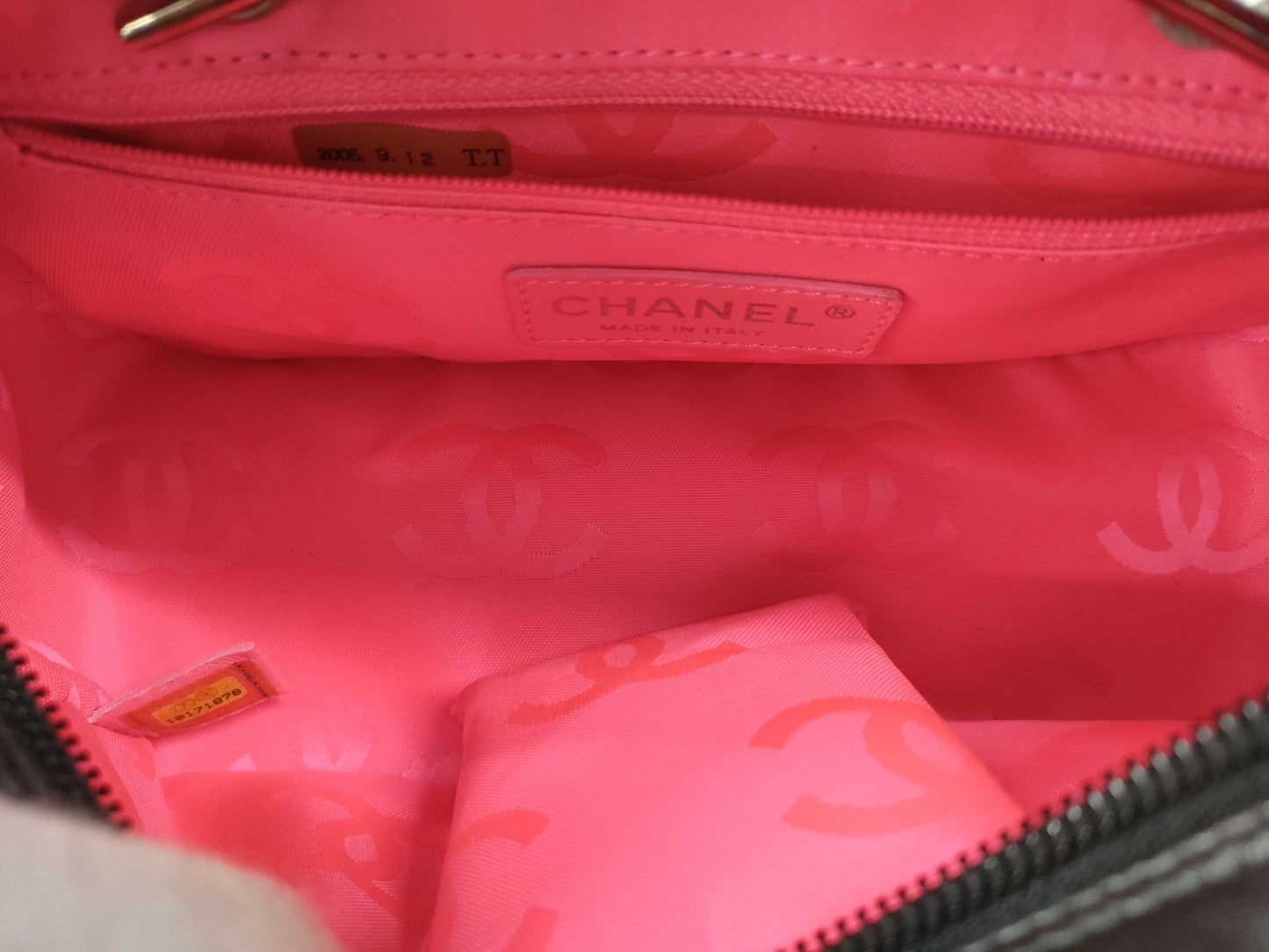 CHANEL Cambon Line Bowling Bag Mini Calfskin Black SS Handbag