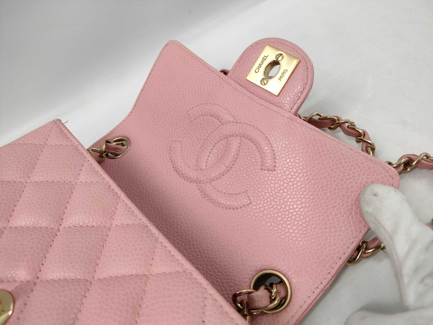 CHANEL Minimato Caviar Pink GP Shoulder Bag