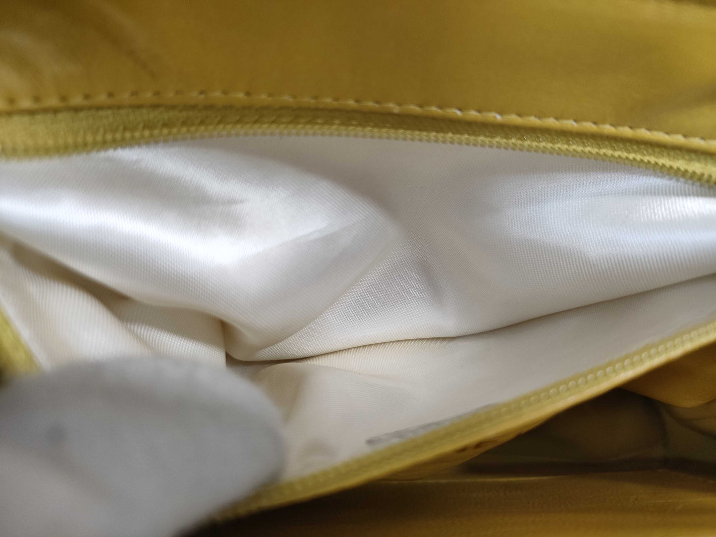 CHANEL Turnlock Caviar Yellow GP Handbag