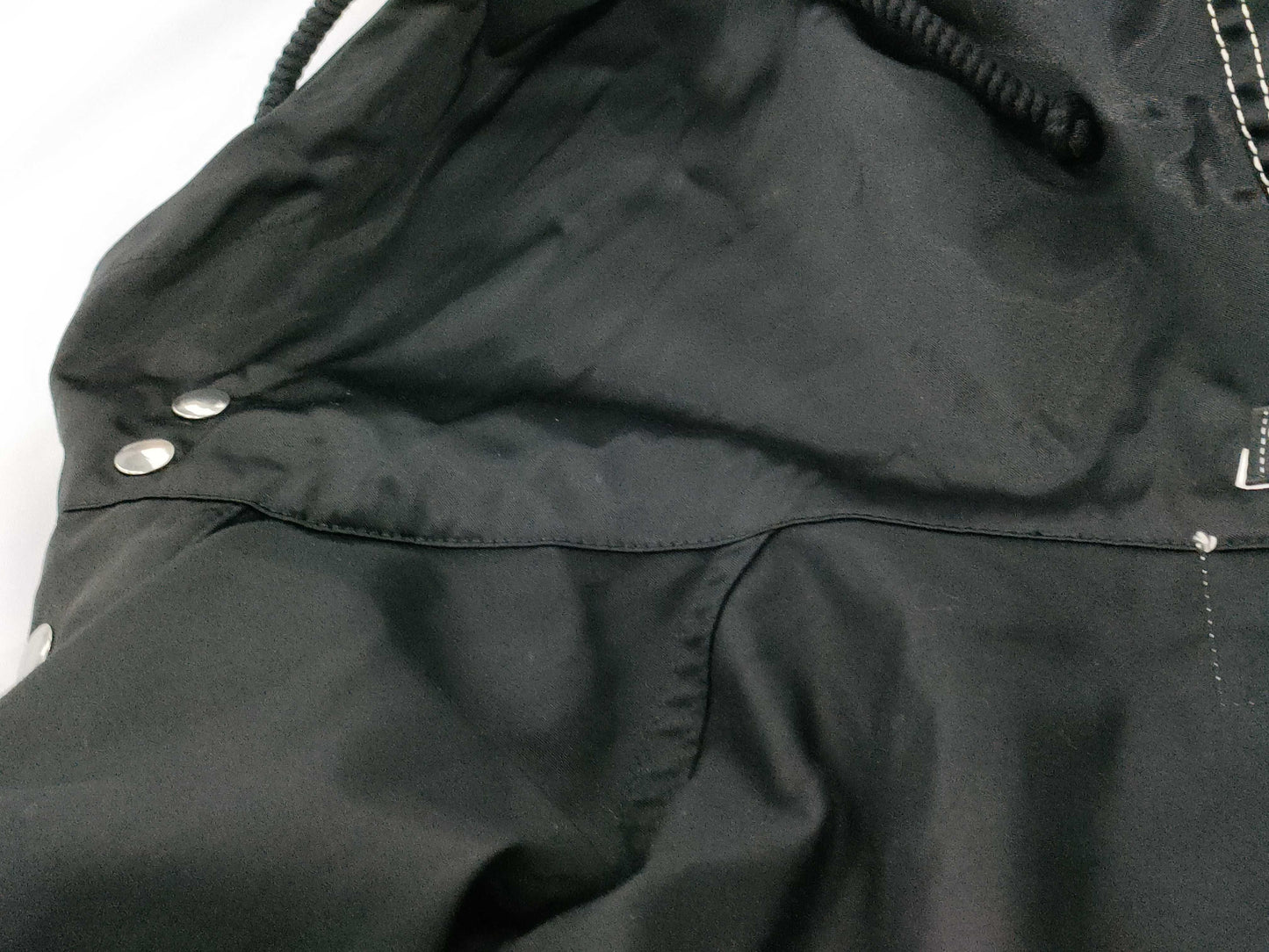 CHANEL Hooded Coat Nylon Black Jacket