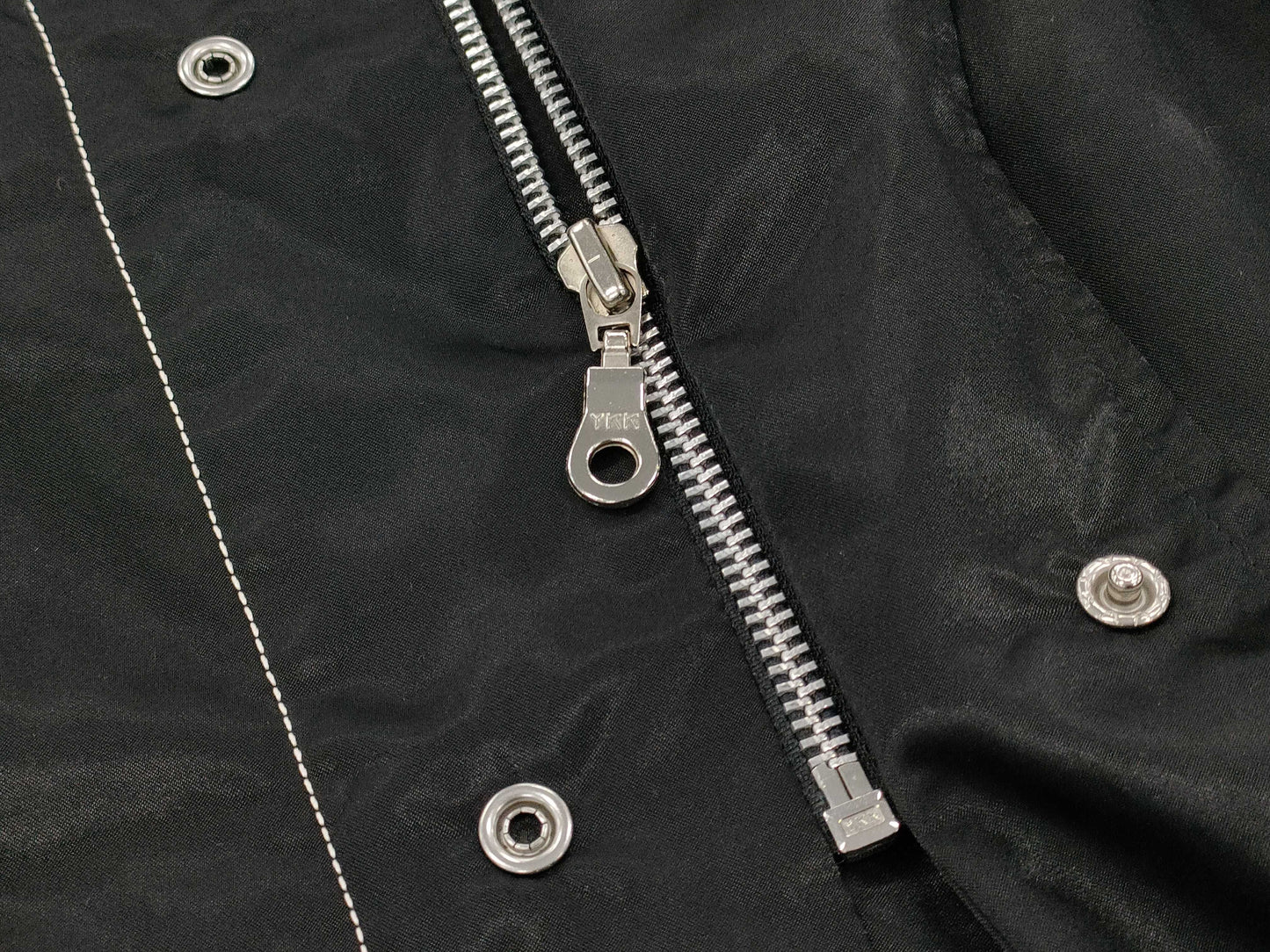 CHANEL Hooded Coat Nylon Black Jacket