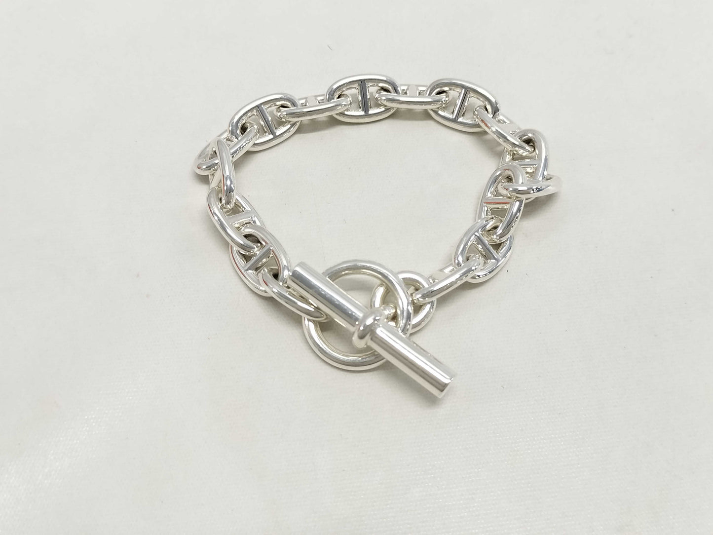 HERMES Chaine d'Ancre PM 16-Link Bracelet in Silver