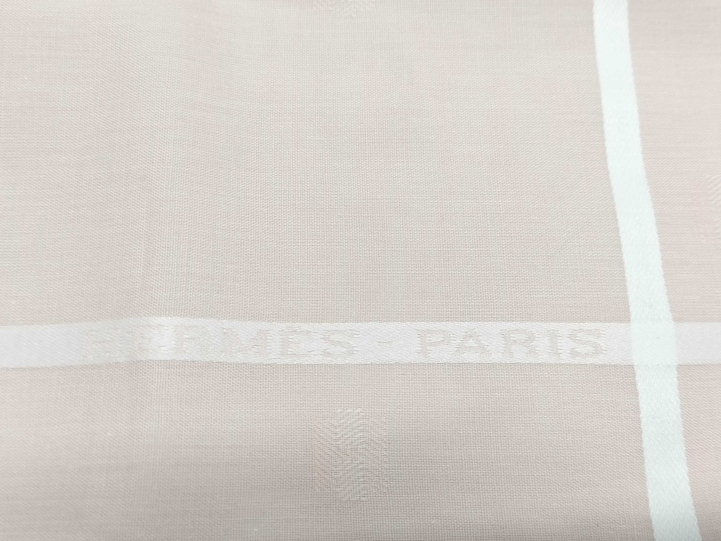 HERMES Handkerchief H Relief Cotton Rose Clair Other Accessories