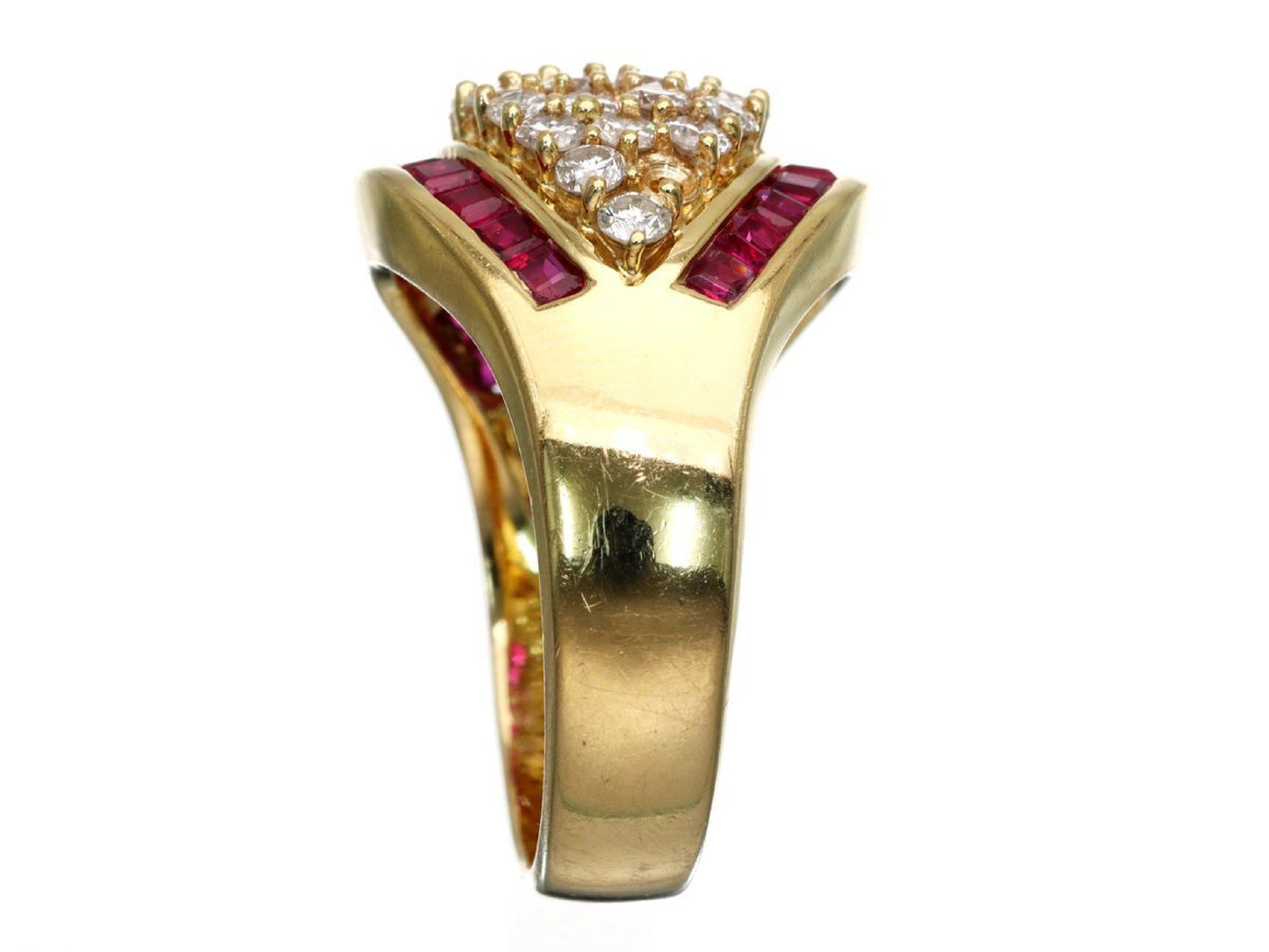 R1.17ct D1.33ct K18 9.8g Ring