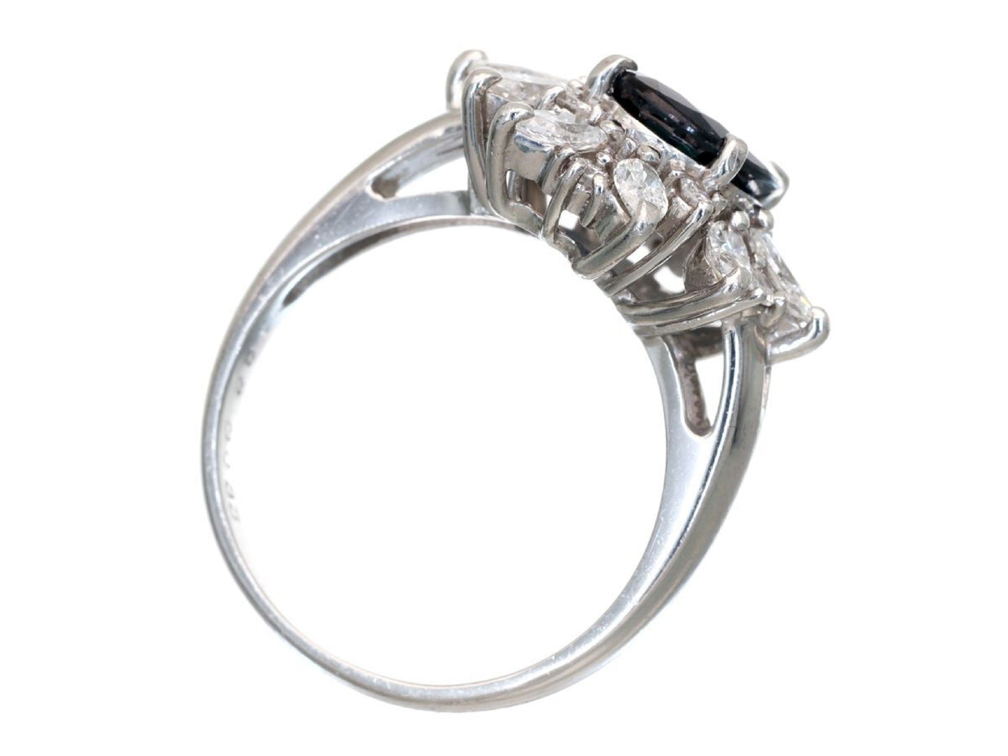 S1.88ct D0.85ct PT850 6.0g Ring