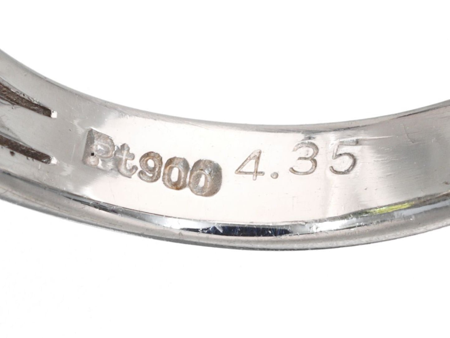 PE4.35ct D0.24ct Pt900 7.4g Ring