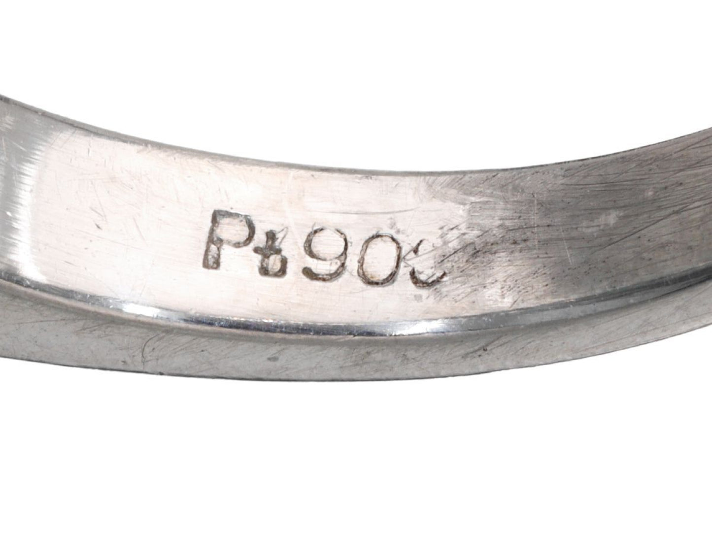 E0.16ct D0.31ct Pt900 4.6g Ring