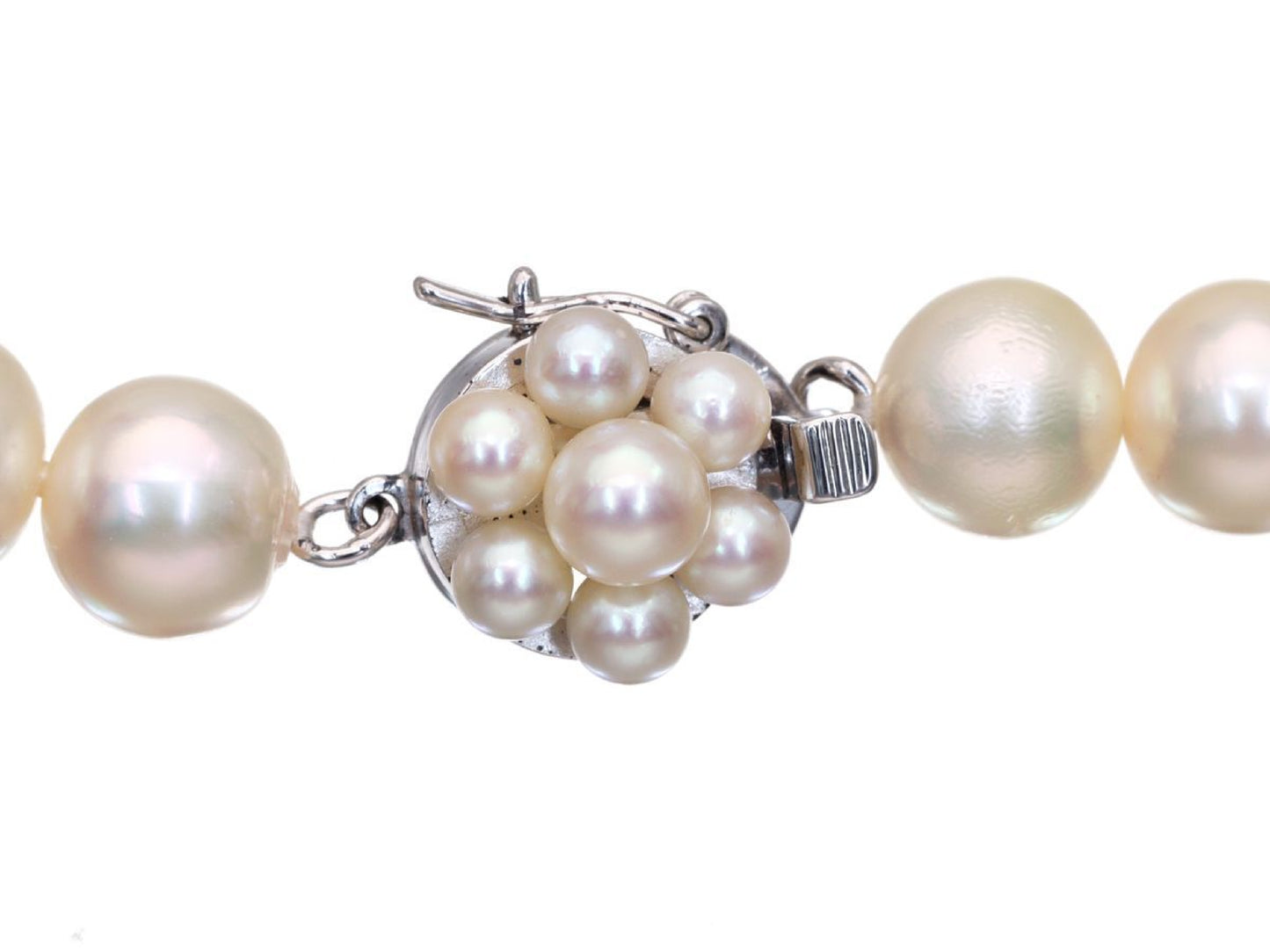 TASAKI Akoya Pearl Necklace, Diameter 7.6mm-8.0mm, Sterling Silver, 36.1g