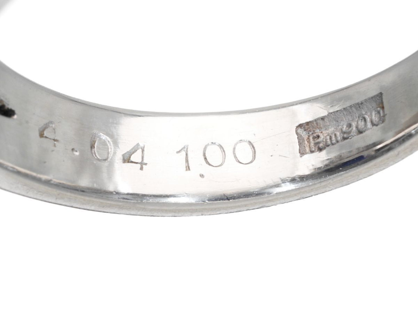Stainless steel 4.04ct diamond, 1.00ct diamond, Pm900, 10.3g ring