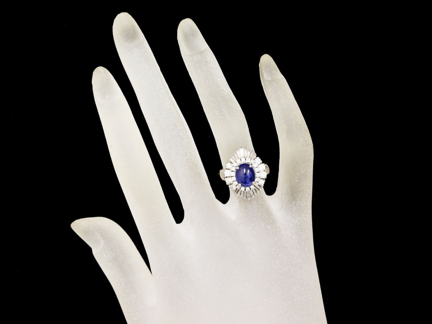 Stainless steel 4.04ct diamond, 1.00ct diamond, Pm900, 10.3g ring