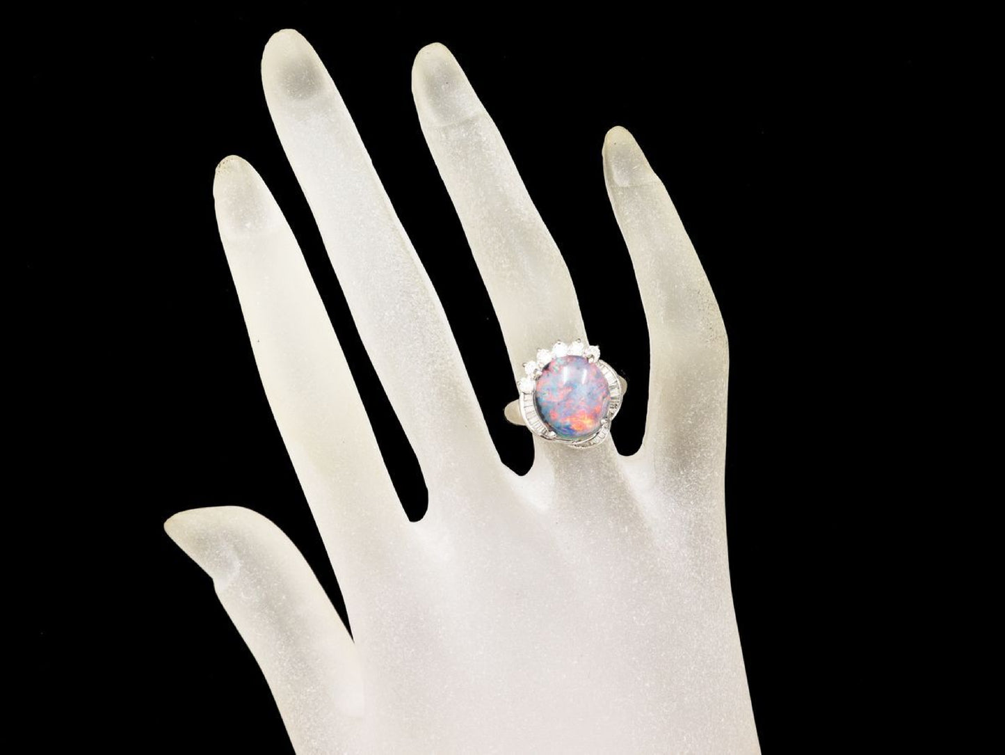 BOP 8.15ct D 0.59ct Pt900 8.5g Ring