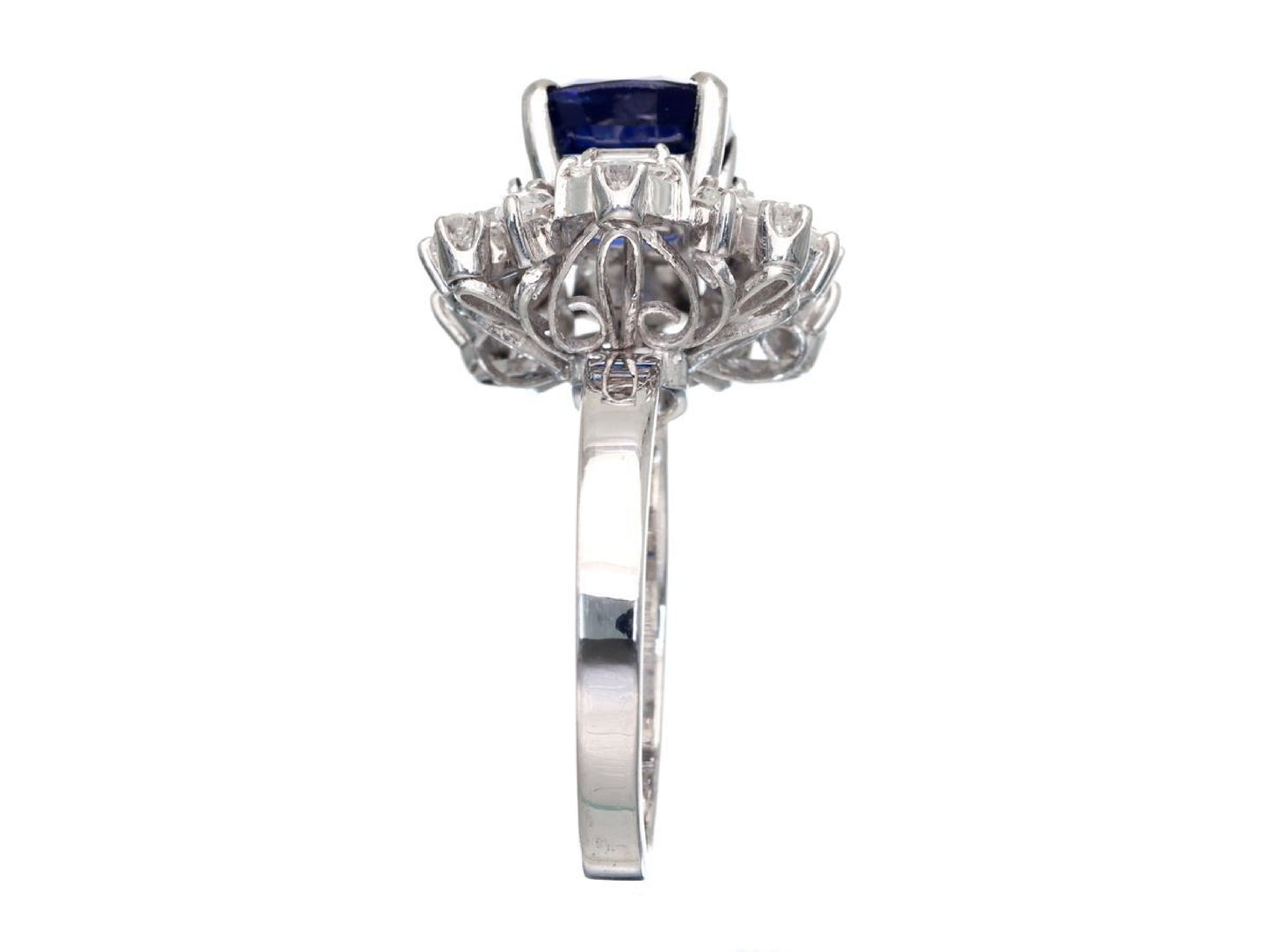 S2.04ct D0.92ct PT850 6.6g Ring